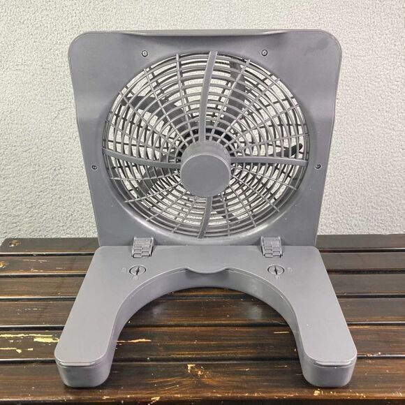 Portable Fan Box Battery Operated Air Desk Cooler Cooling Personal Travel Gray - Picture 5 of 11